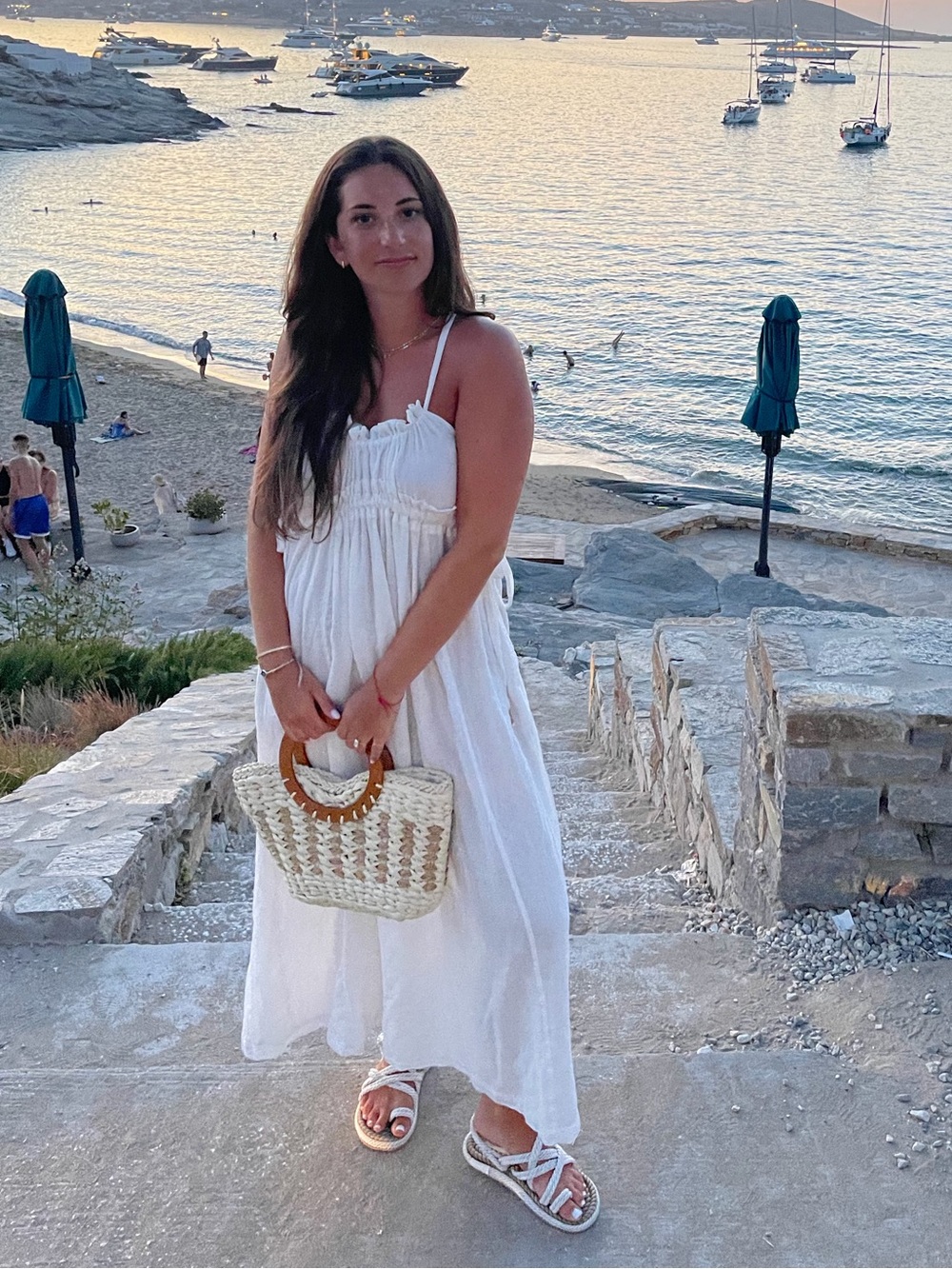 Free People White Midi Sundress